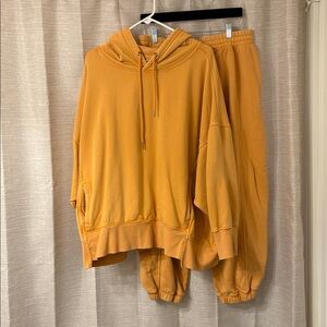 Free People sprint to the finish jogger pants and sweatshirt